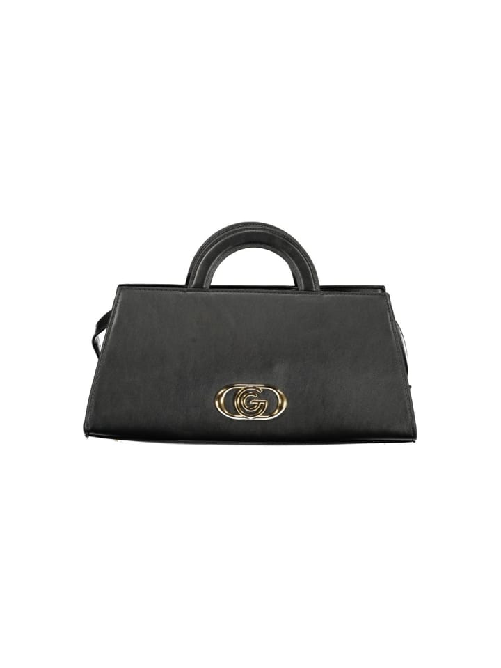 Schwarz Damen Handtasche aus Polyurethan