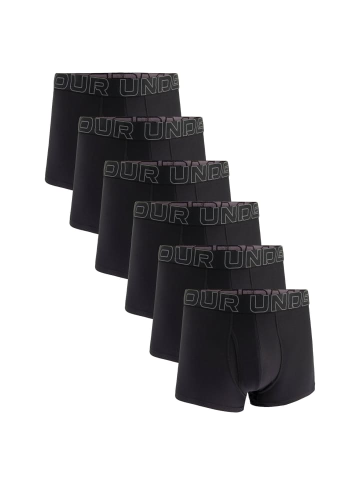 Boxershort 6er Pack in Schwarz