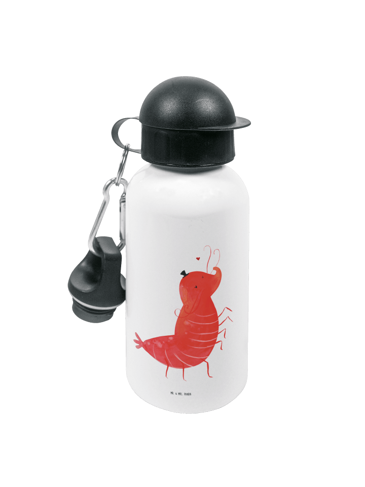 Trinkflasche Garnele Franzose ohne Spruch in Weiß