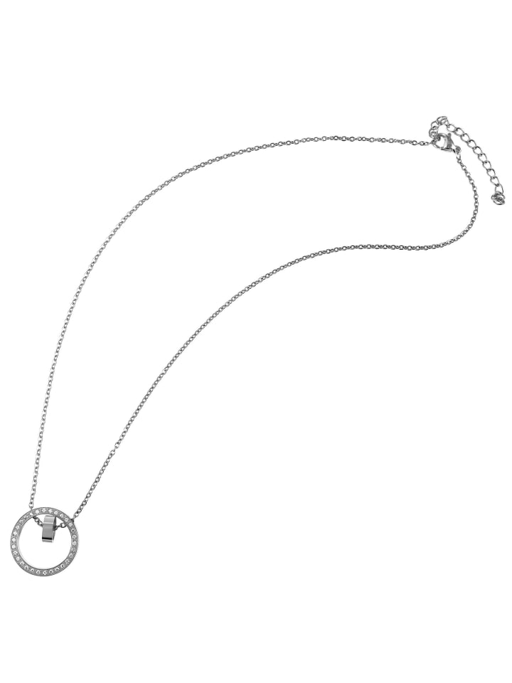 Damen Halskette mit Anhänger – aus Edelstahl in silber