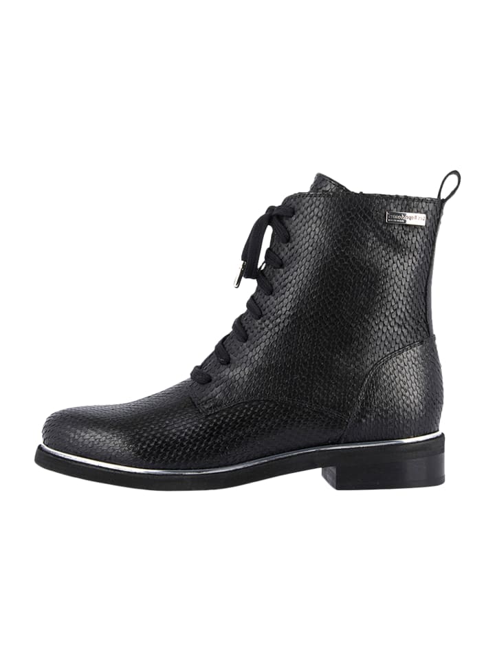 Mathilde-Lederstiefel Schwarz