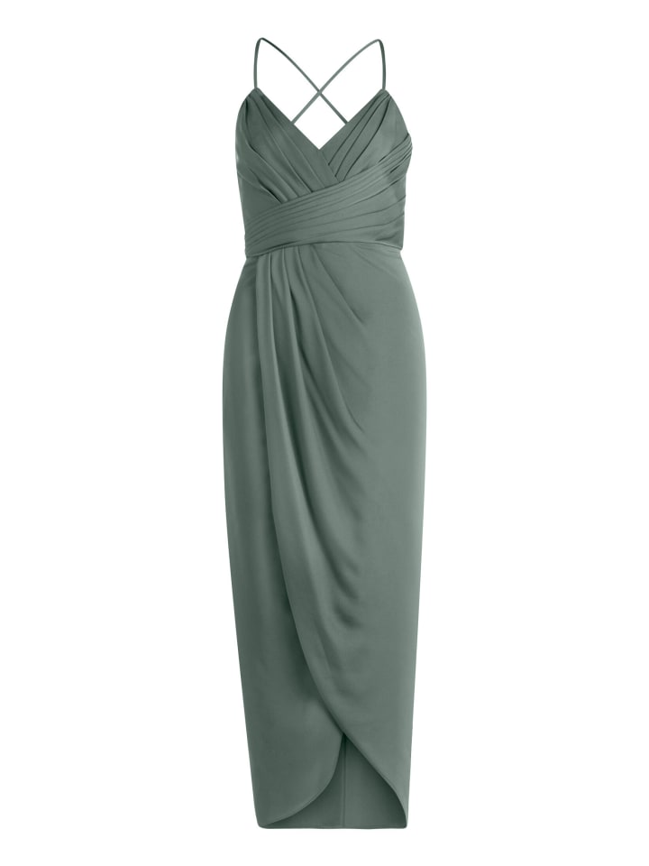 Abendkleid mit Raffung in Evening Green