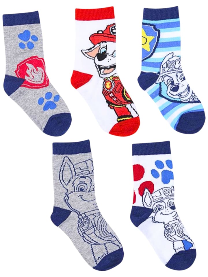 5er - Pack Kindersocken Paw Patrol im Kulturbeutel in Bunt