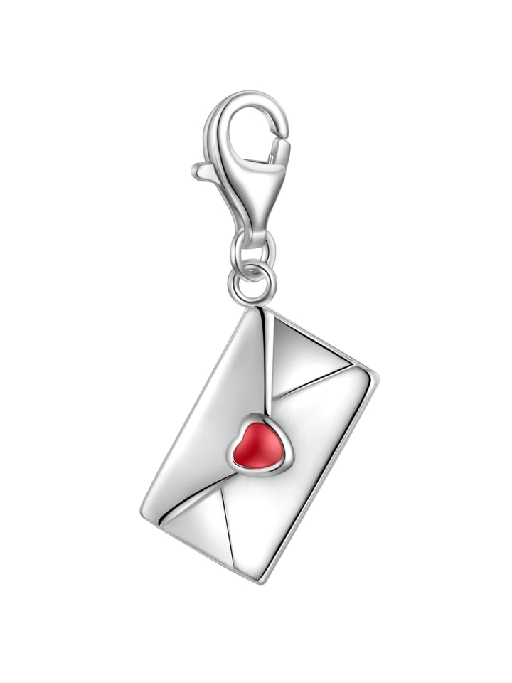 Charm Umschlag aus Sterling Silber in silber