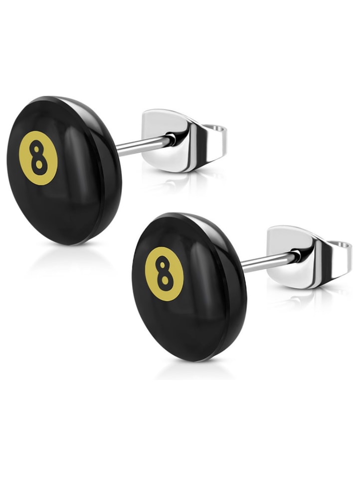 Ohrstecker in Schwarz