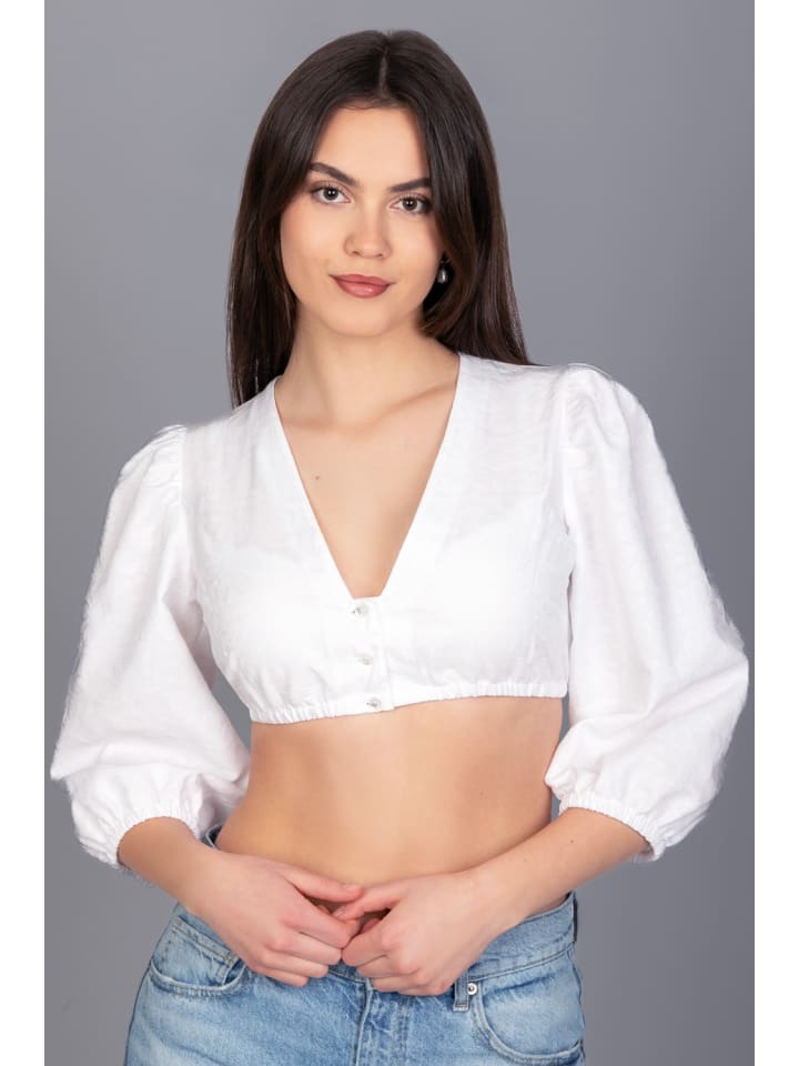 Dirndlbluse Mariella in weiß
