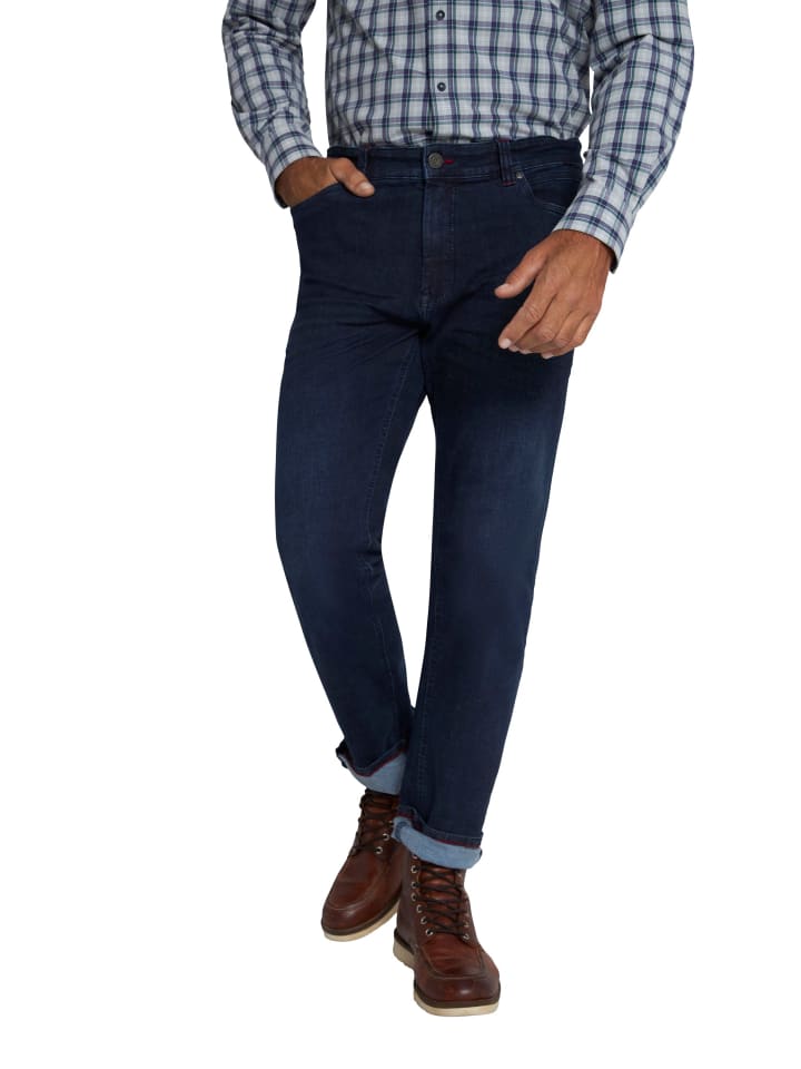 Jeanshose in dark blue denim