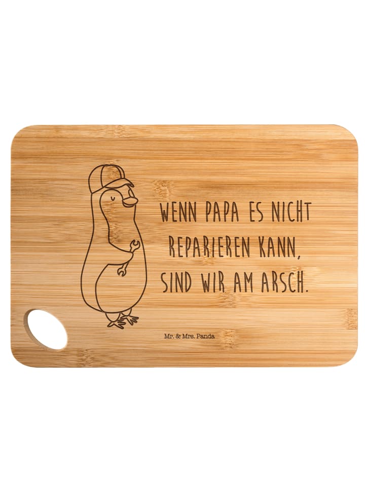 Holzbrett Wenn Papa es nicht reparieren kann, s... in Braun