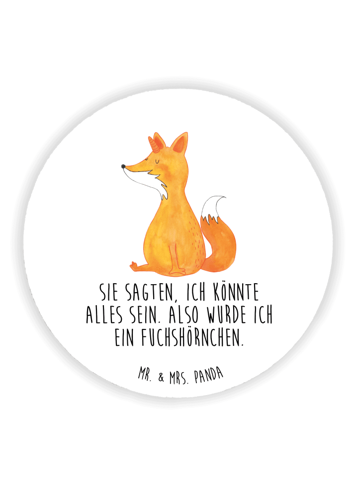 whiteboardmagnet Einhorn Wunsch mit Spruch in Weiß