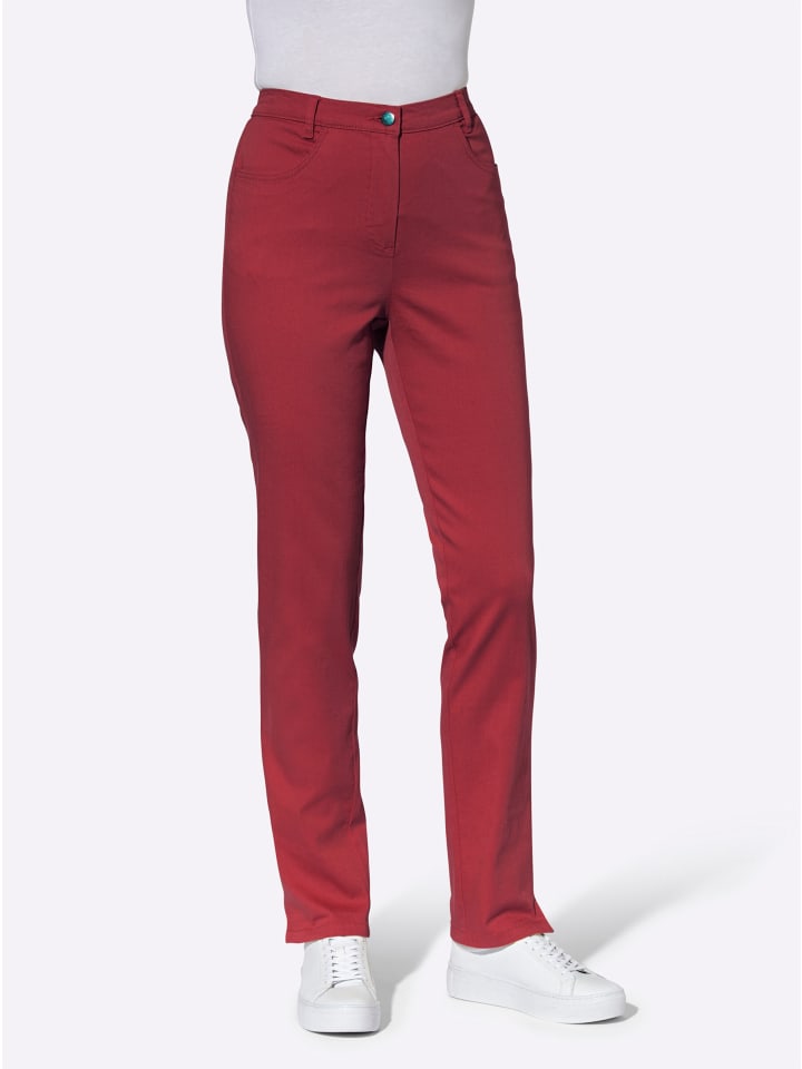 Jeans in weinrot
