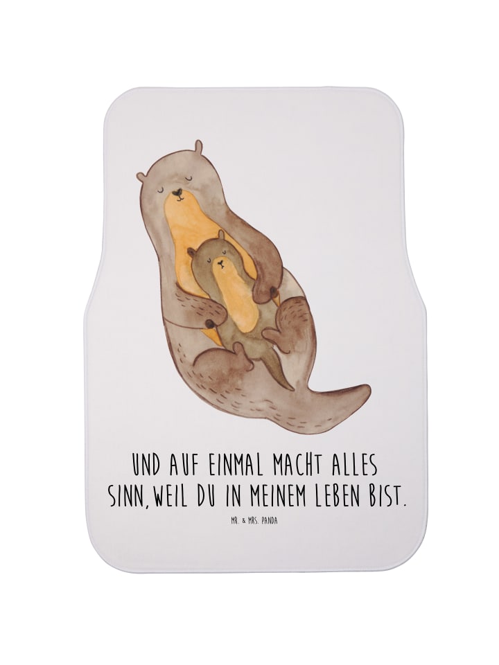 Automatte Otter Kind mit Spruch in Weiß