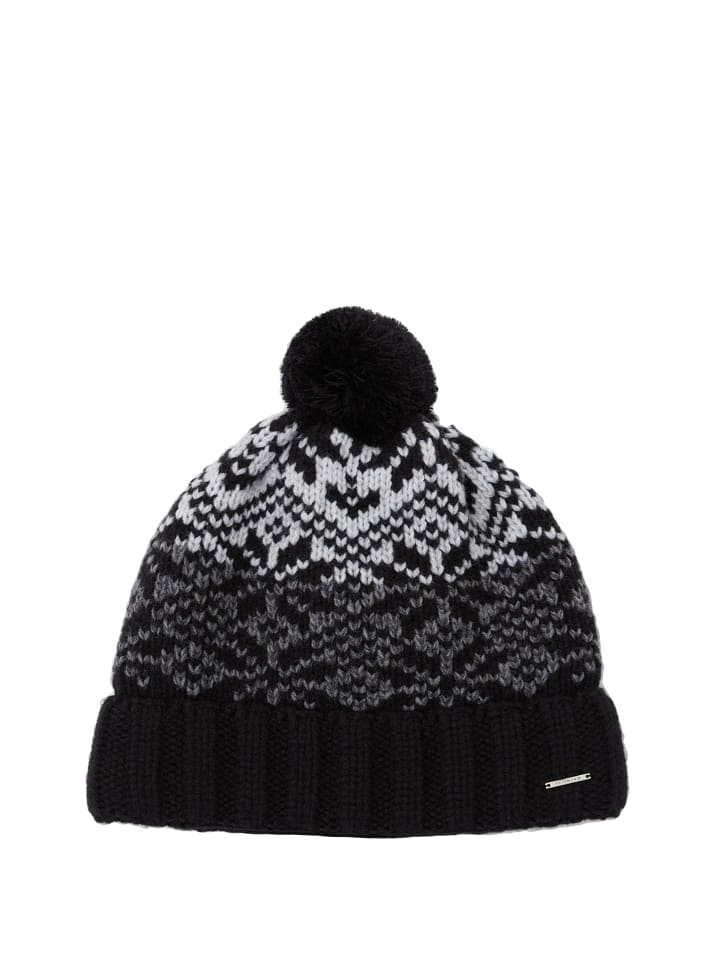 Strickmütze Muster in Schwarz