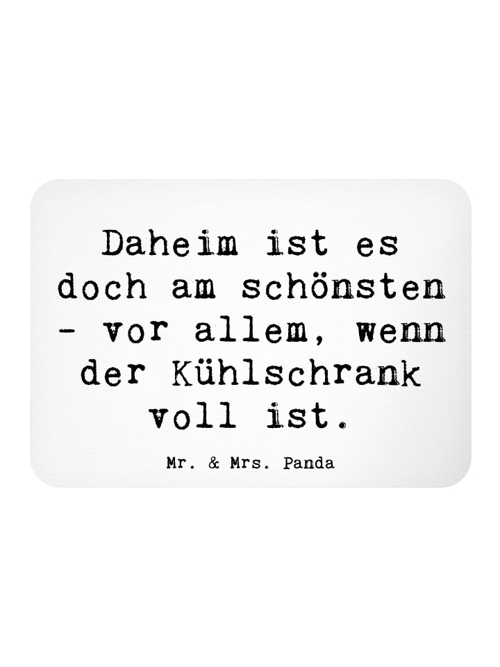 Magnet Spruch Geborgenheit im Zuhause mit Spruch in Weiß