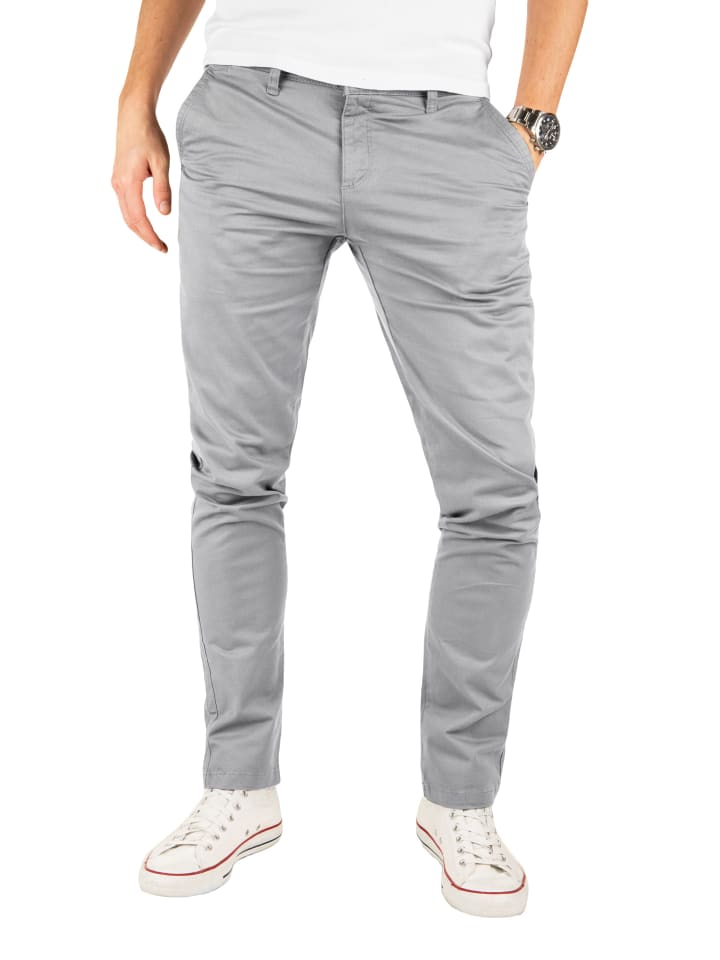 Chino Hose Kyle in Hellgrau