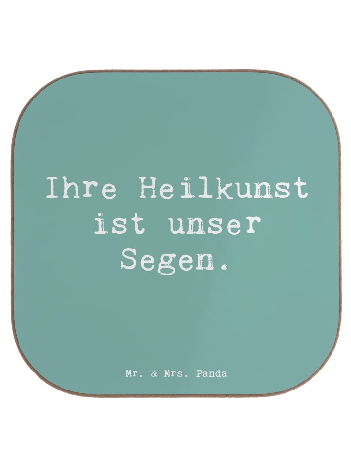 Untersetzer Spruch Arzt Segen mit Spruch in Meeresbrise