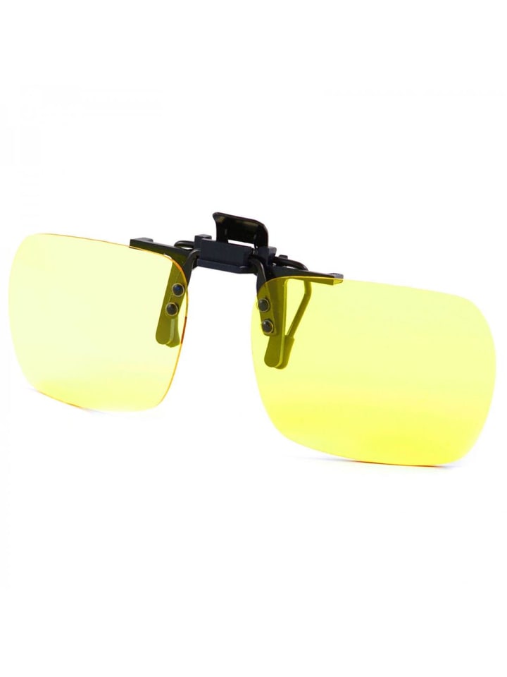 Clip On Sonnenbrille in Gelb