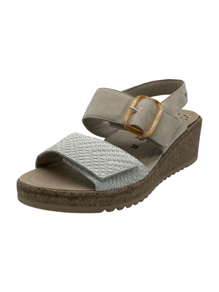 Keilsandaletten in Beige