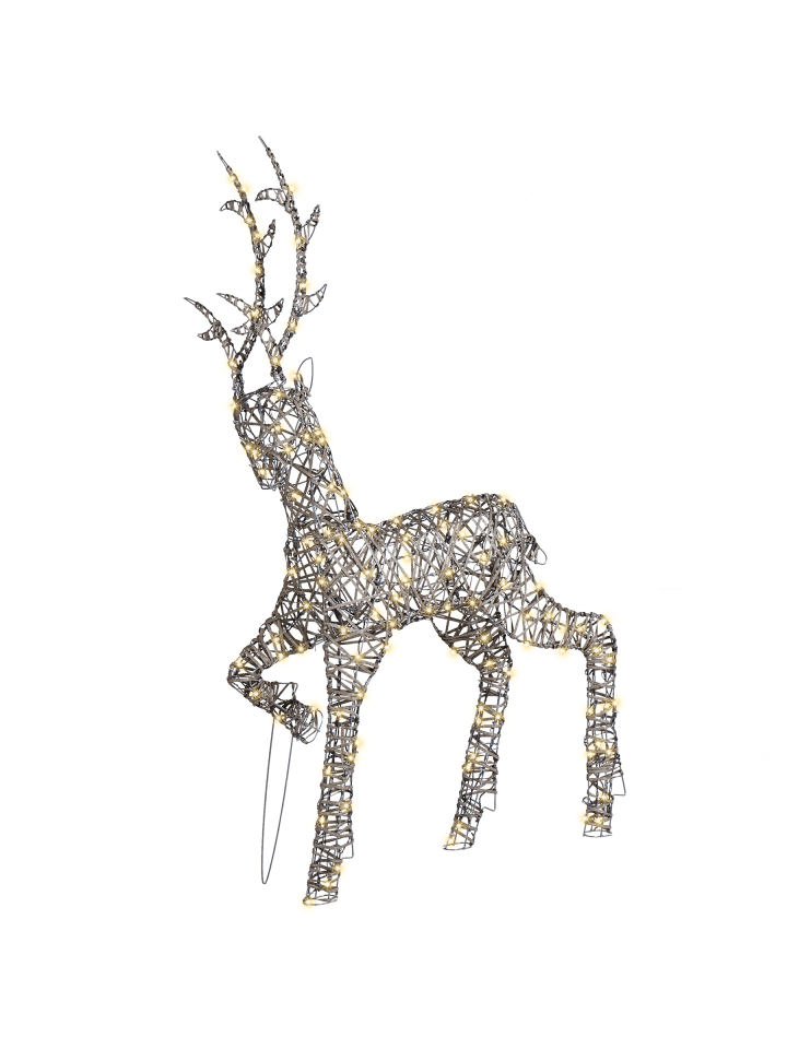 LED Deko HUSAVIK in Silber - (W) 108 x (H) 140 x (L) 20 cm