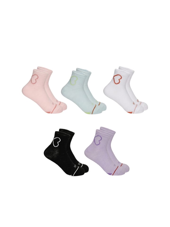 Mädchen Kindersocken Herzen 5er Pack in Mehrfarbig