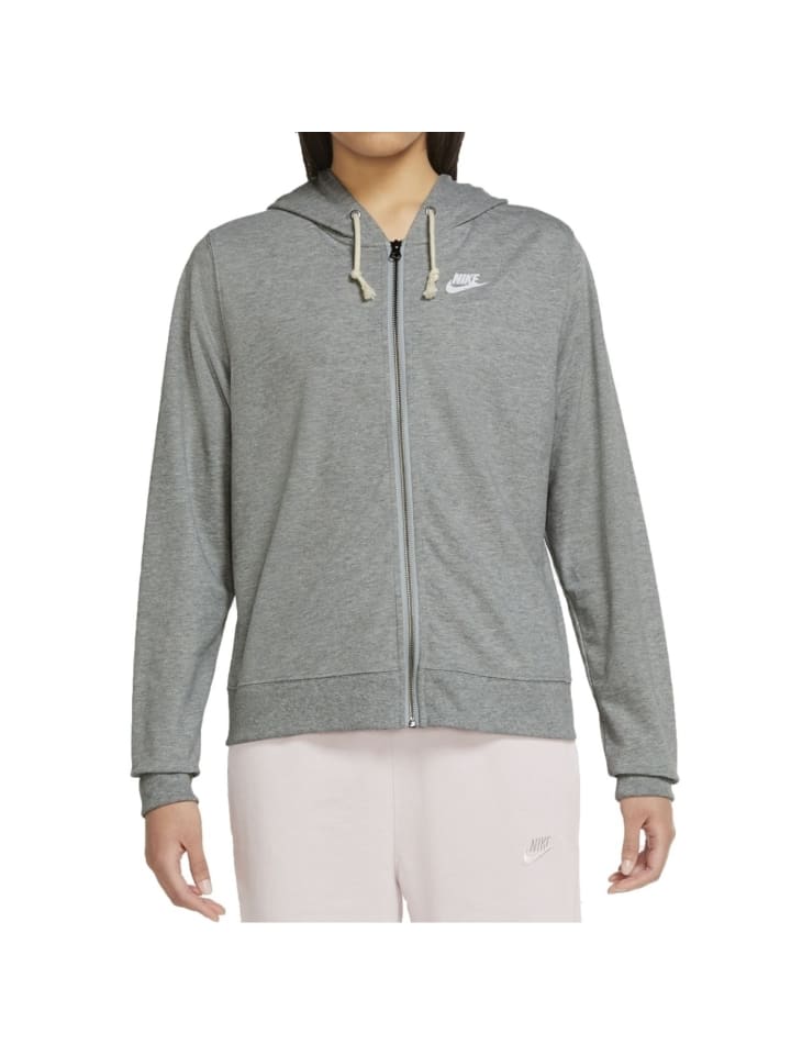 Freizeitjacke Sportswear Gym Vintage Kapuze in grau
