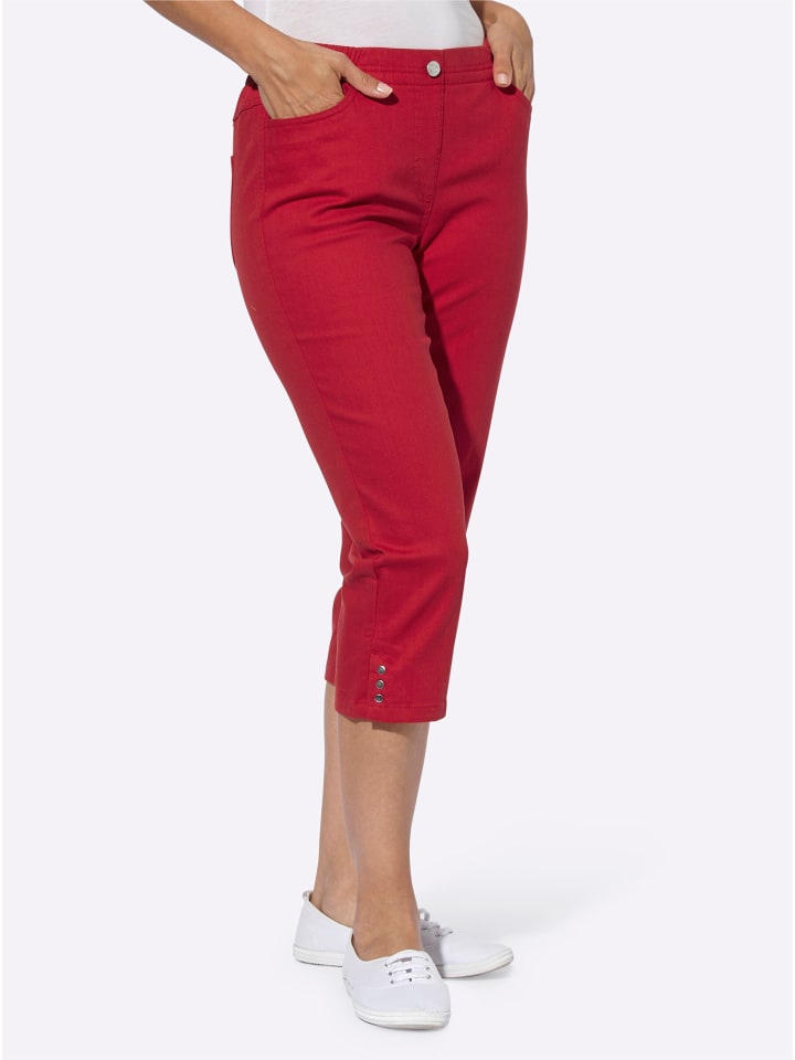 Capri-Jeans in rot