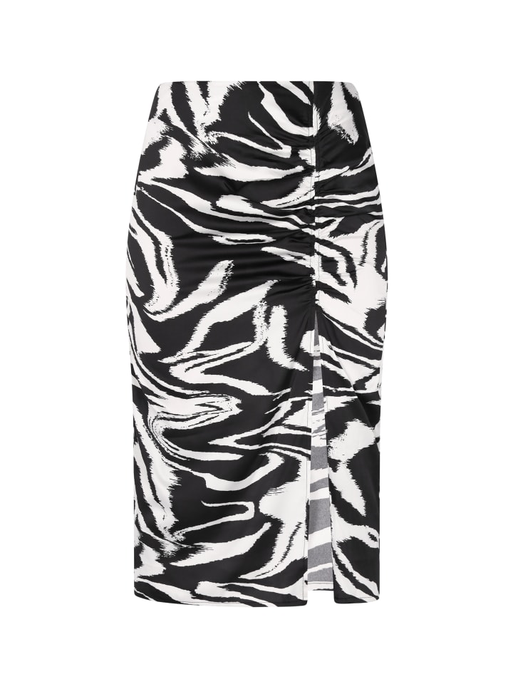 Damen Skirt in Schwarz Wollweiss