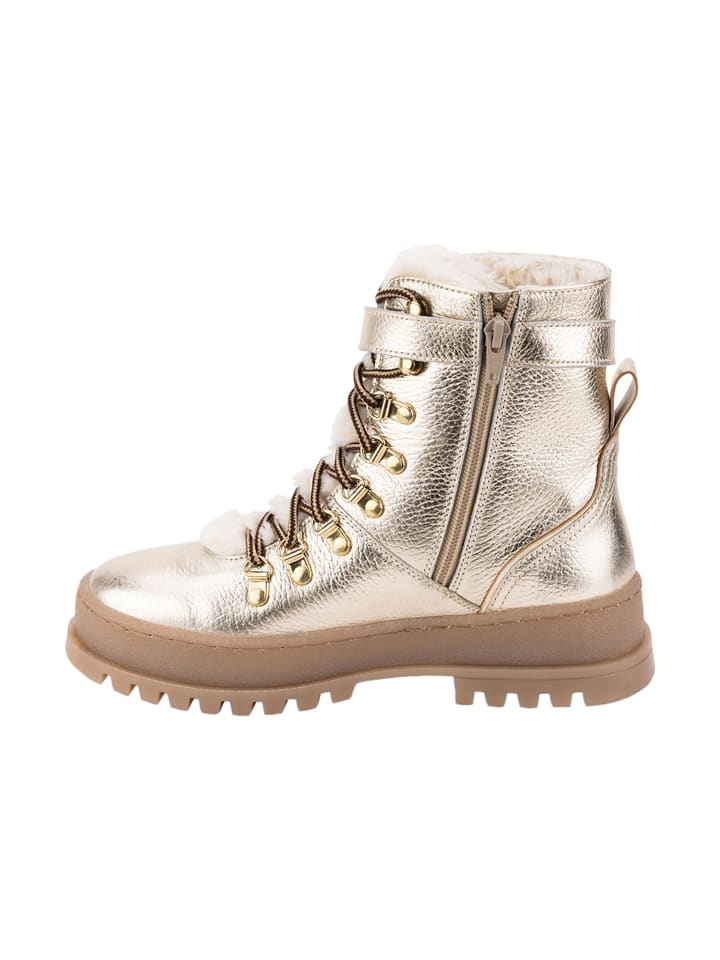 Lederstiefeletten „Valeria“ Gold