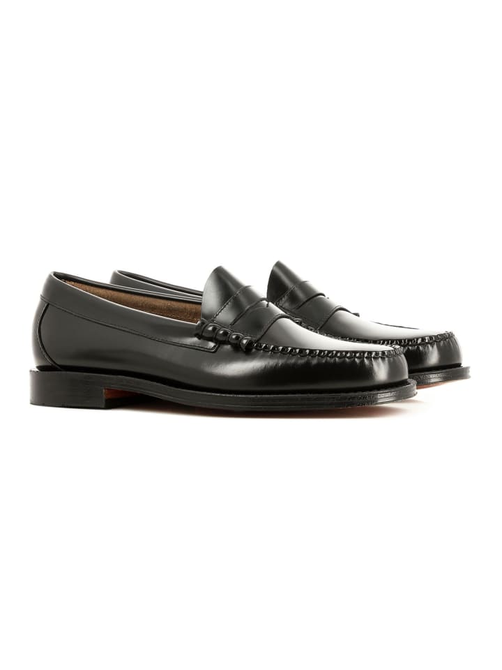 Weejuns larson penny loafers black leather top