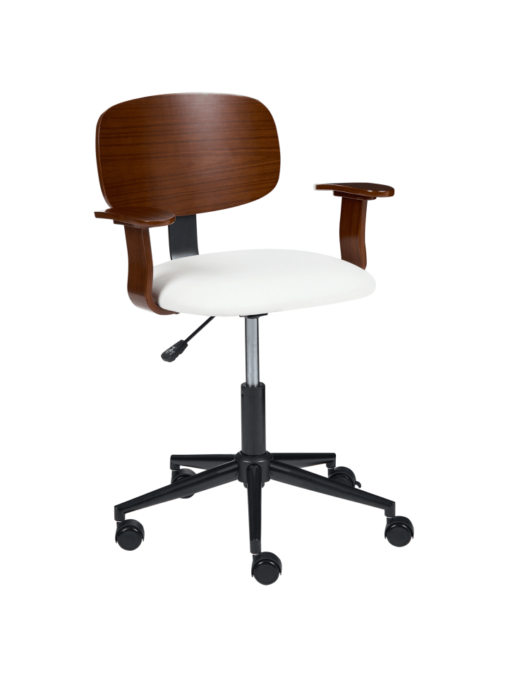 Bürostuhl GUNNISON in Braun/Weiß - (W) 63 x (H) 74 x (L) 63 cm