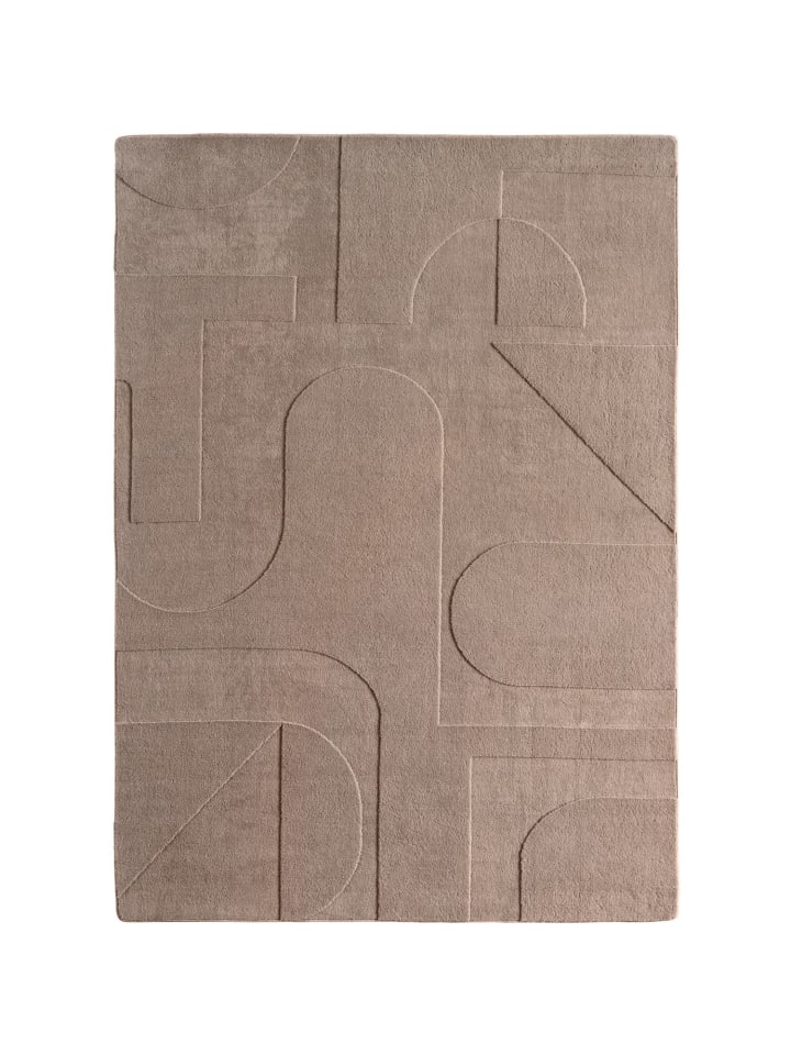 Kurzflor Teppich Pompei 1614, rechteckig - Beige