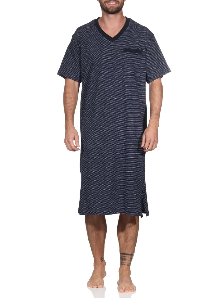 Kurzarm Nachthemd - 80229 in navy