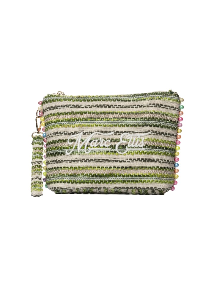 Clutch in BEIGE AND GREEN