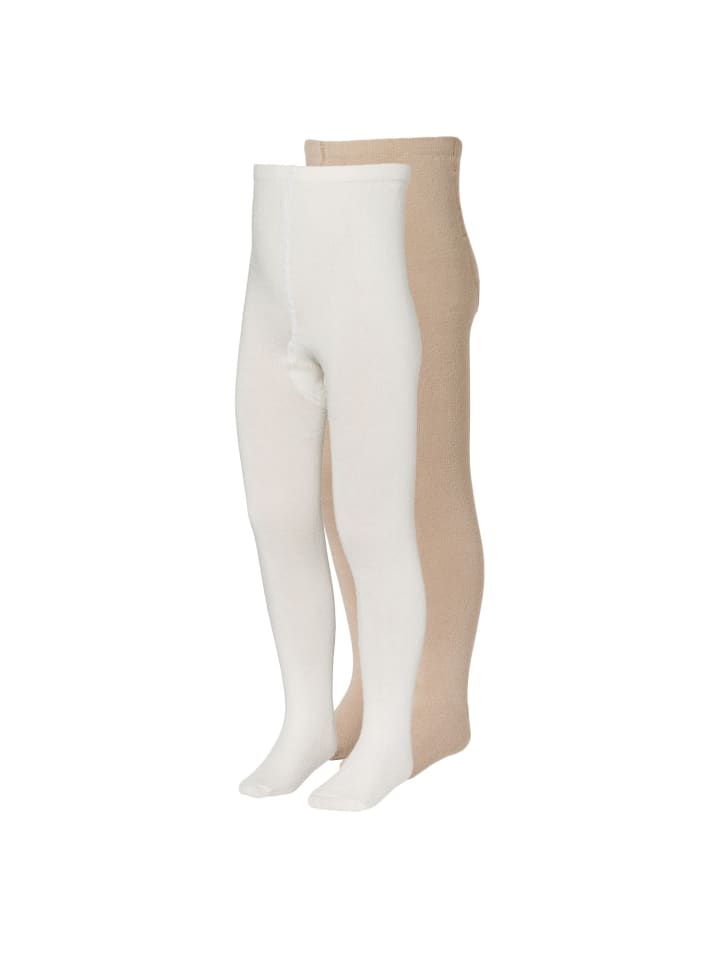 Strumpfhosen 4er Set für Kinder in Wollweiss/Beige