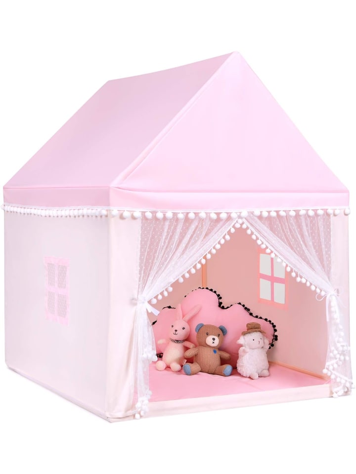 Kinderzelt mit Matte für 3-4 Personen in Rosa