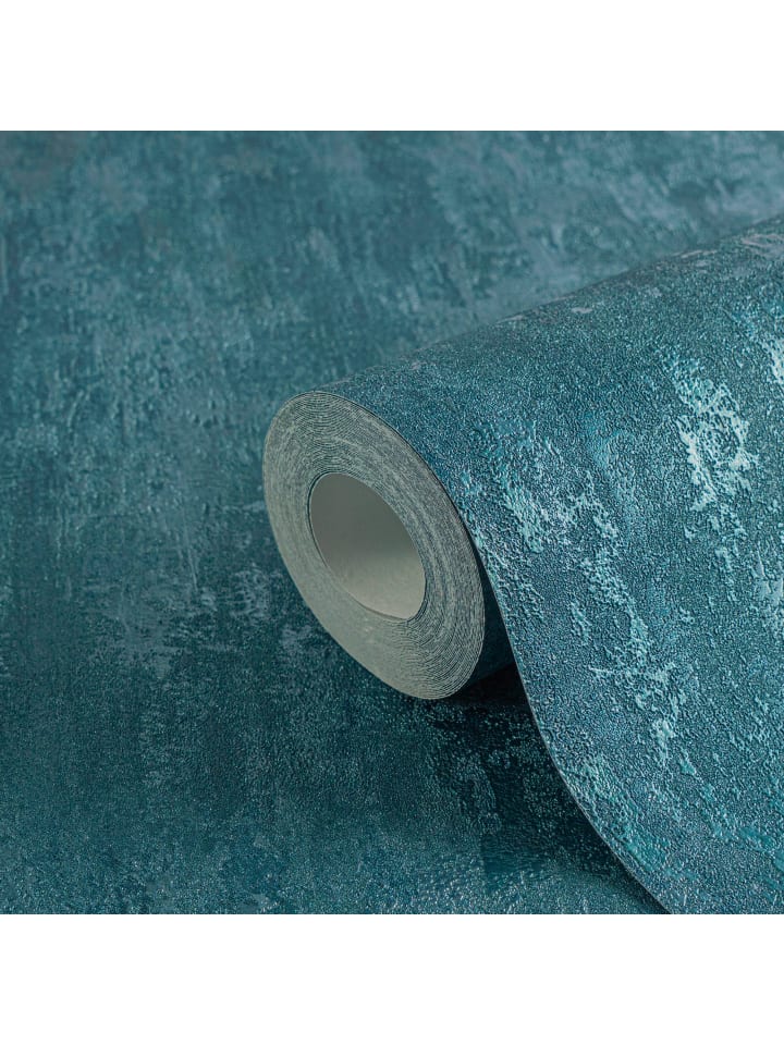 Tapete Modern Rustic in Blau