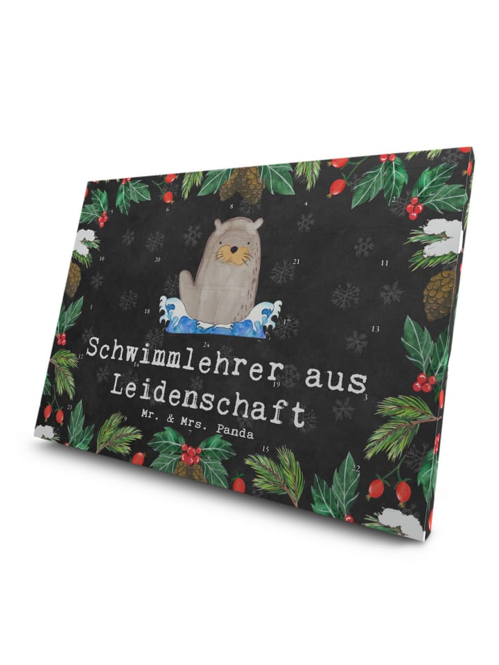 Tee Advent Kalender Schwimmlehrer Leidenschaft ... in Kreidetafel