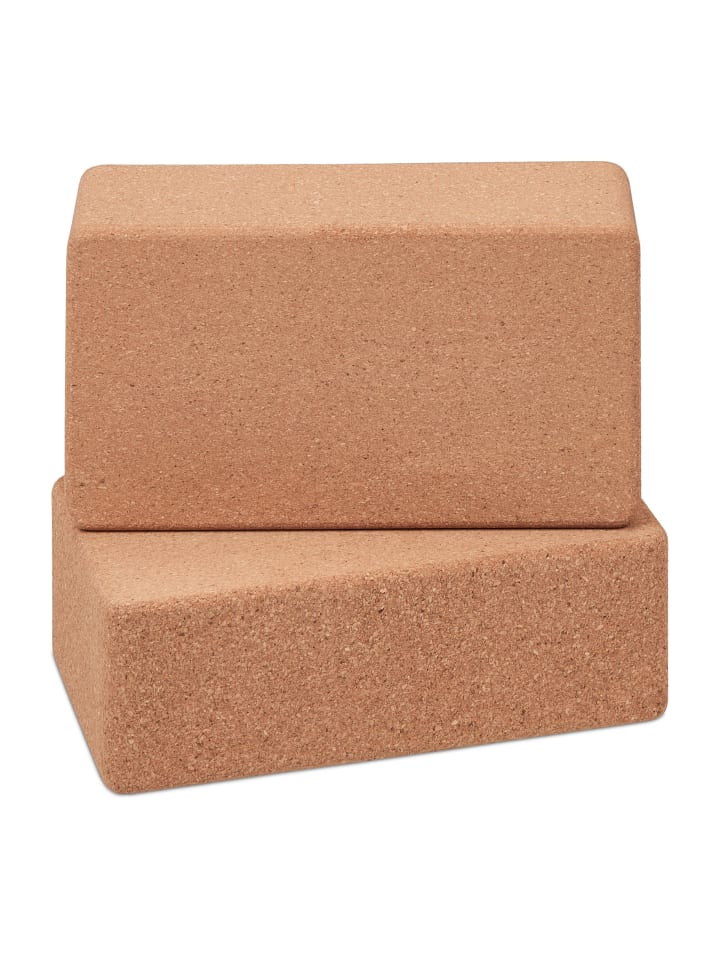 2 x Yogablock in Natur - (B)22,5 x (H)12 x (T)7 cm
