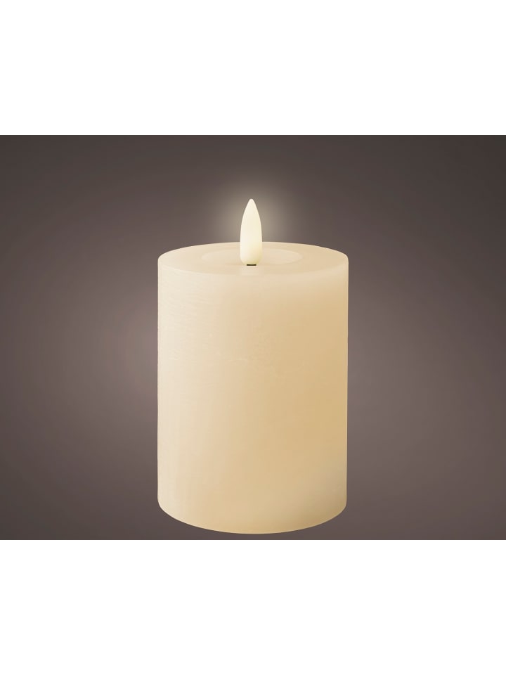 LED Wachskerze 11,2 x 7 cm batteriebetrieben in Creme