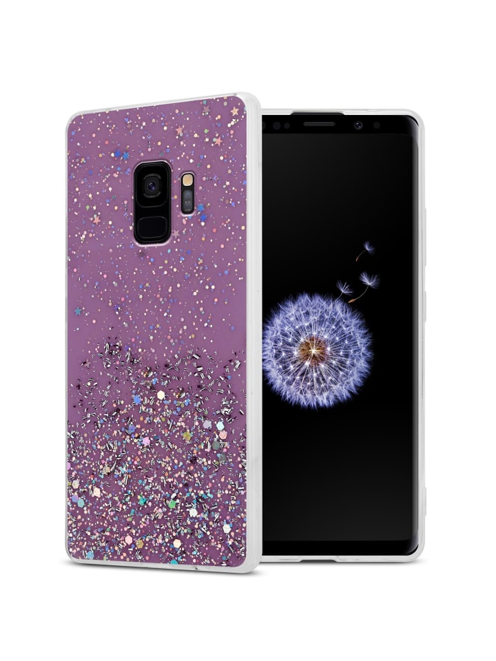 Hülle für Samsung Galaxy S9 Glitter in Lila mit Glitter