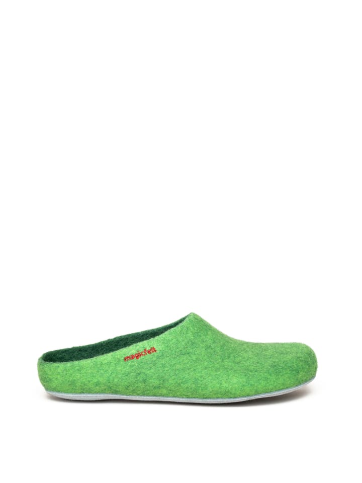 Filzpantoffel in grün