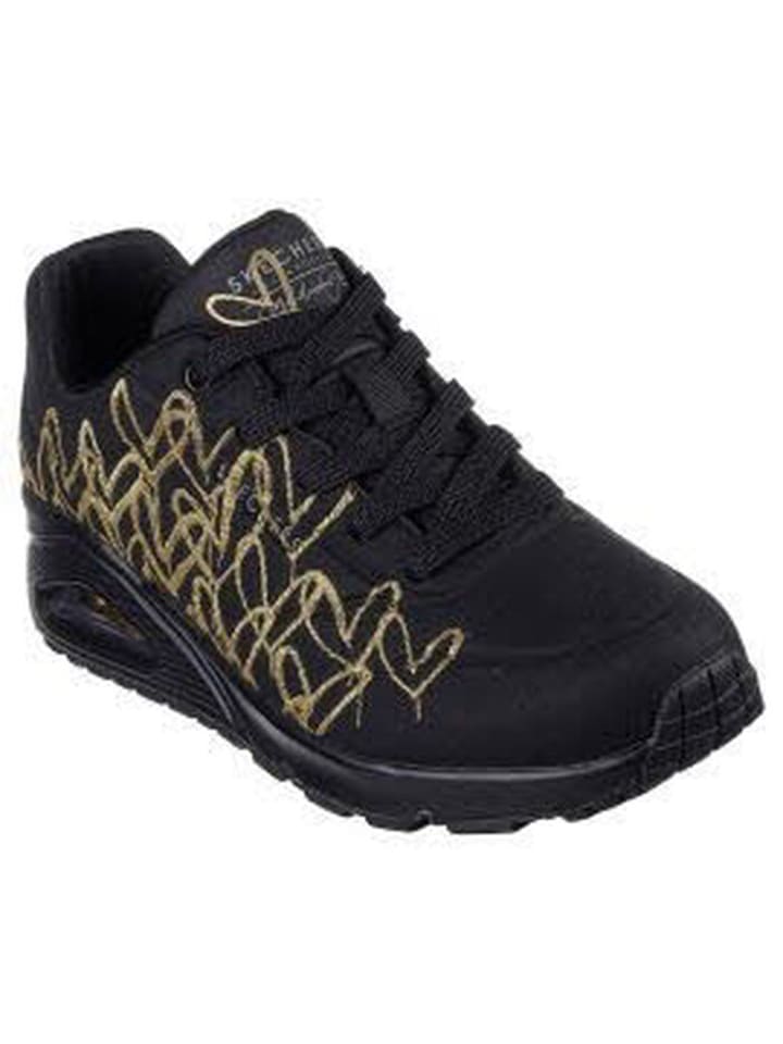 Sneaker UNO - GOLDEN HEART in black/gold