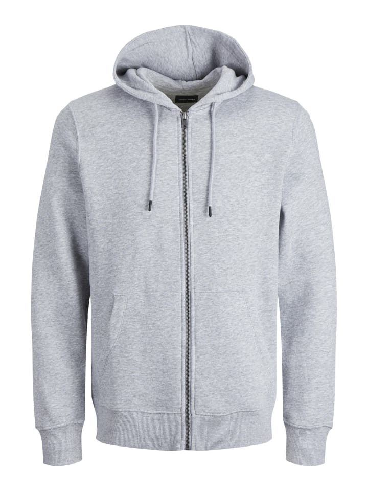 Kapuzenjacke in Light Grey Melange