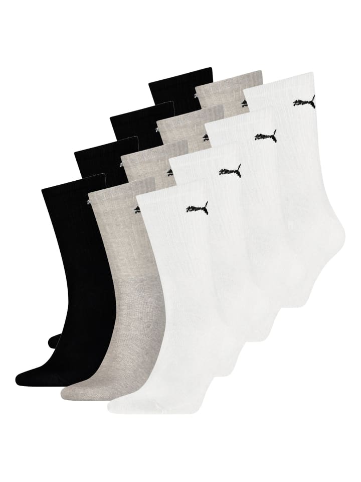 Socken PUMA SPORT 3P in 325 - white/grey/black