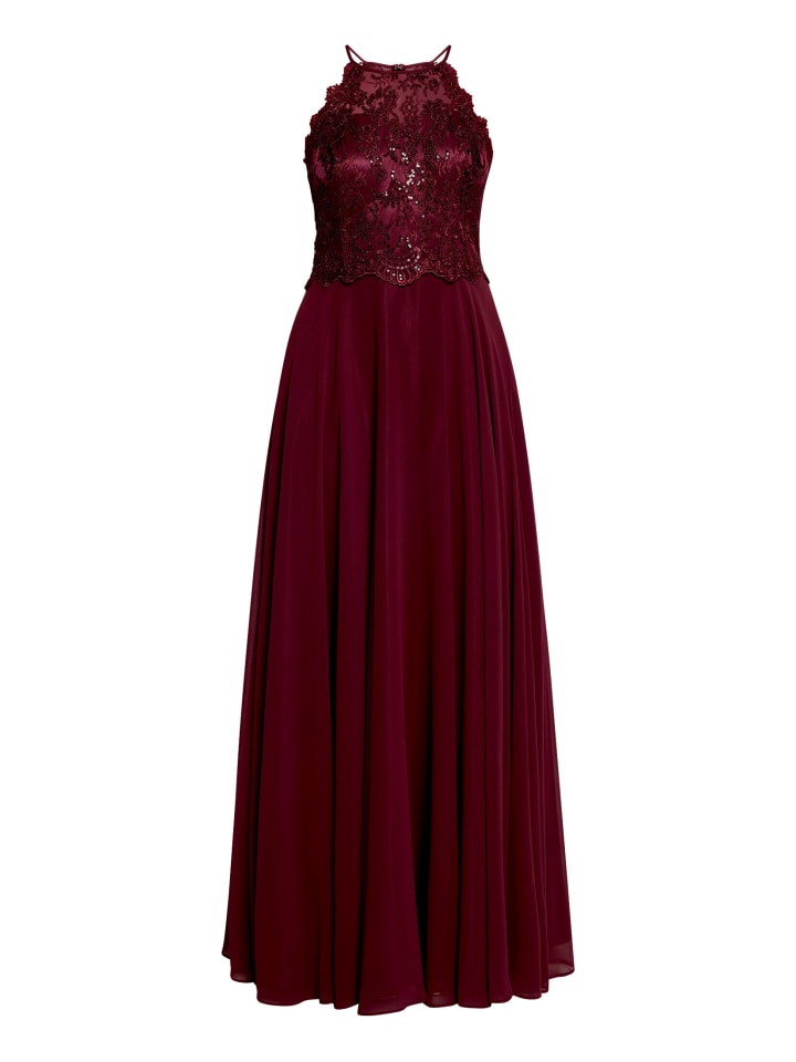 Abendkleid rückenfrei in Deep Dahlia