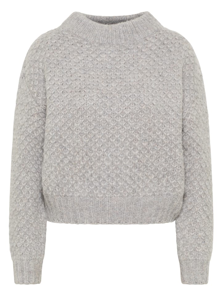 Damen Strickpullover in Hellgrau