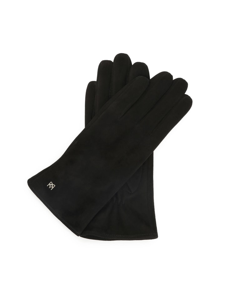 Handschuhe (Echt-Leder) in Schwarz