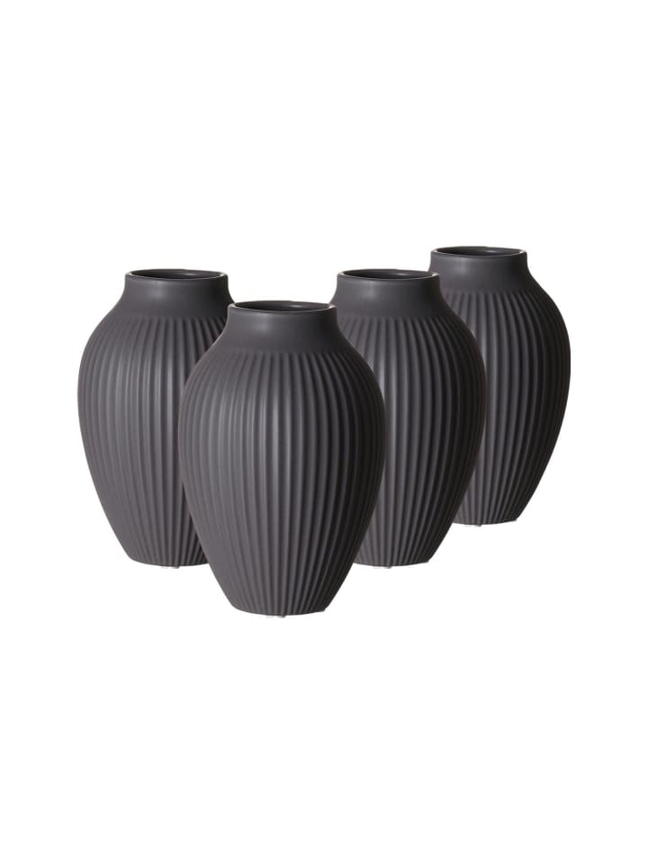 4er Set Vasen Alsta in 15 cm in Grau
