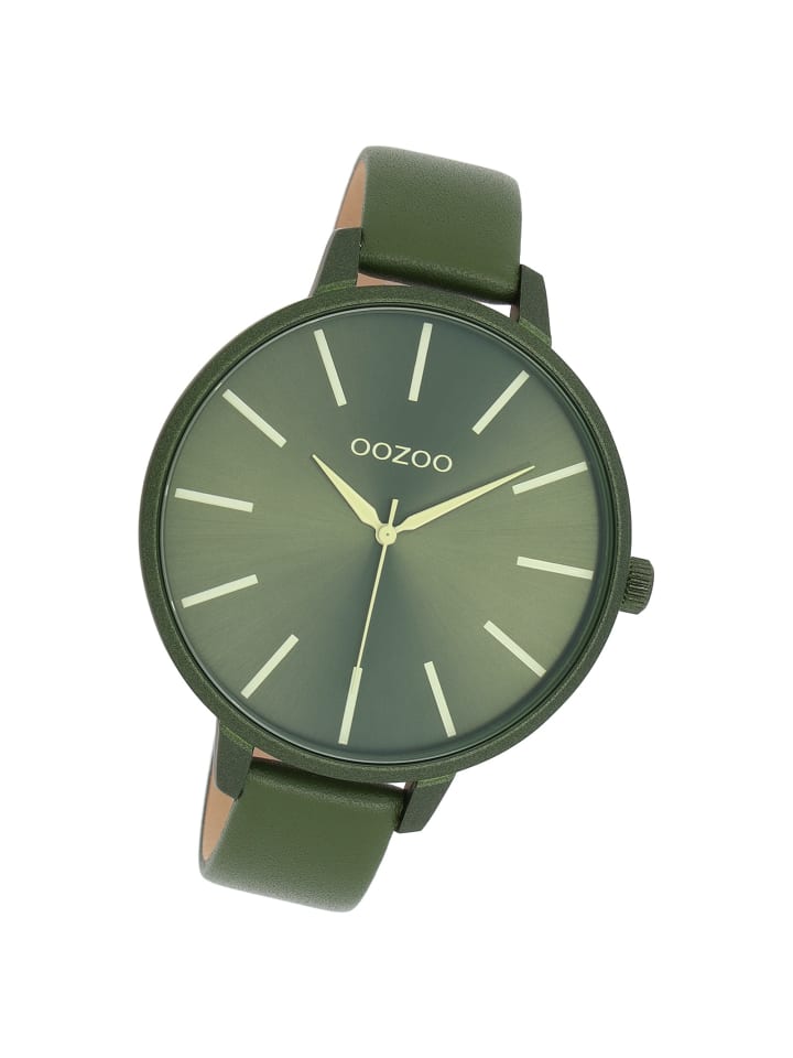 Analog-Armbanduhr Oozoo Timepieces grün extra groß (ca. 48mm)