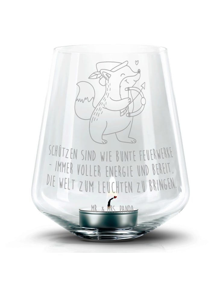 Laterne Schütze Astrologie mit Spruch in Transparent