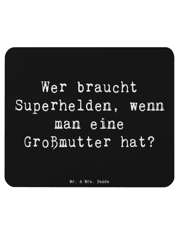 Mauspad Großmutter Liebe mit Spruch in Schwarz